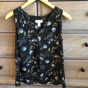 Loft floral v neck tank